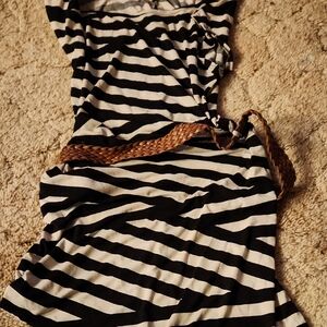 Pretty Good Monochrome Striped Dress